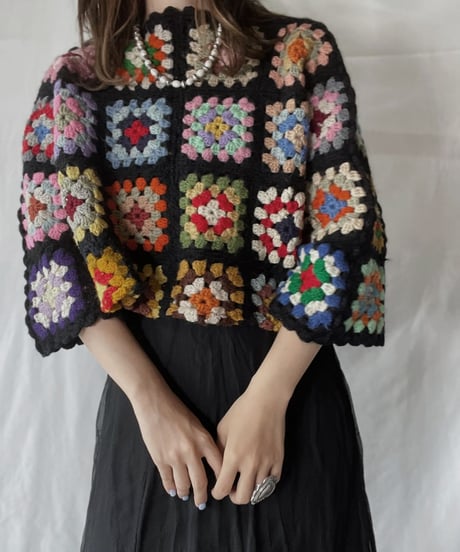 【RE;CIRCLE】 RE Granny Knit Top⑦/211014-007