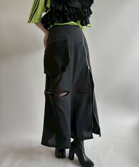 【RE;CIRCLE】 RE Suit Asymmetry Long Skirt/ 250717-010