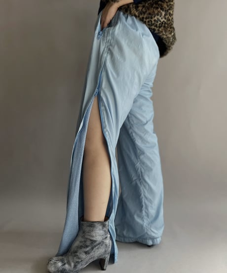 【USED】  adidas Nylon Pants Light Blue / 221112-013