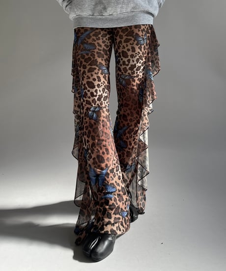 【USED】 JOUR Leopard Patterned Sheer Pants /250104-029