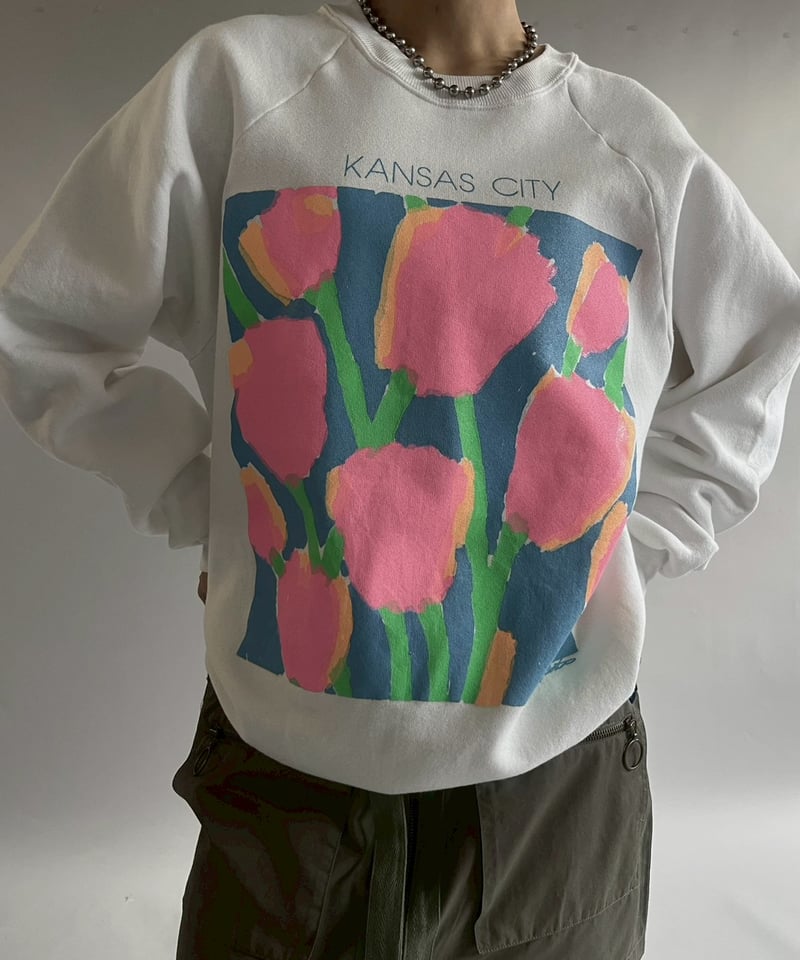 USED】 80~90's Fruit of the Loom KANSAS CITY Sw