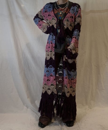 【USED】Crochet Knit Cardigan④/210217-066