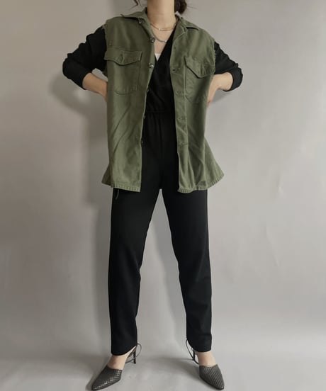 【USED】  Army Olive Green Vest / 221015-007