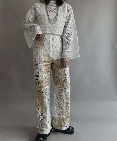 【RE;CIRCLE】 RE Crochet Lace Top / 230504-012