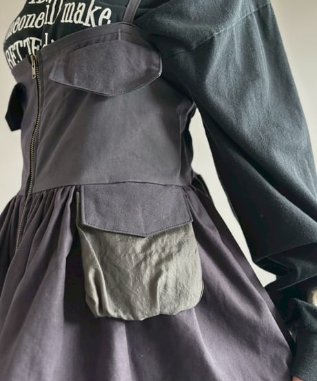 【RE;CIRCLE】 RE U.S Military Rebuild Mini One-Piece Dyed Navy / 260423-004