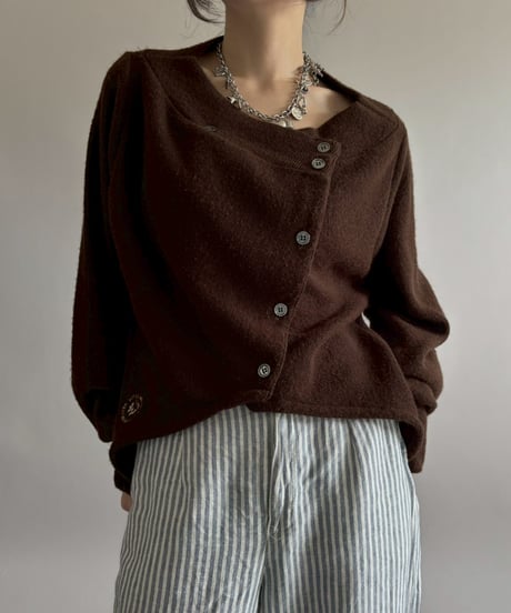【RE;CIRCLE】 RE Deformed Acrylic Cardigan / 260312-001