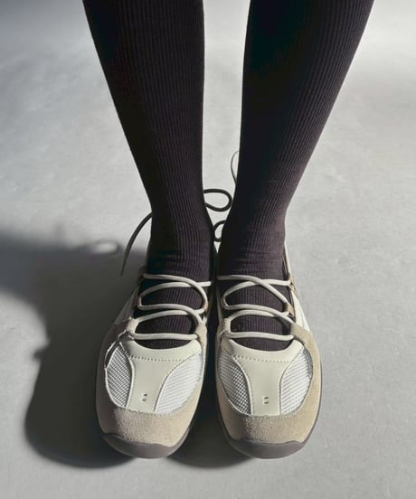 【ROCKFISH WEATHERWEAR】NICOLE WEAVING LACEUP SNEAKERS Beige / RF1SHBE3SK007