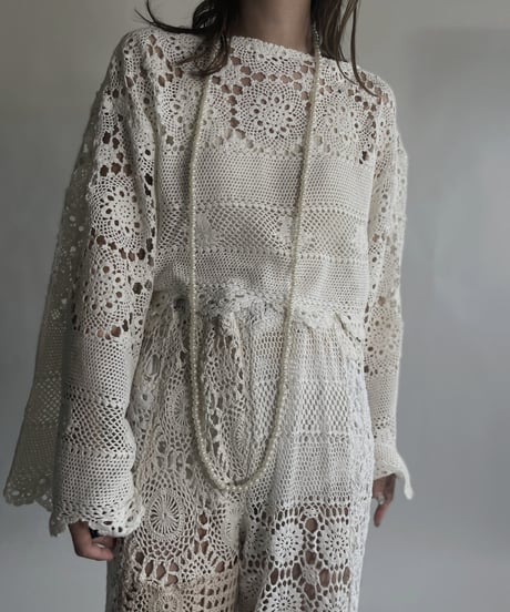 【RE;CIRCLE】 RE Crochet Lace Top / 220623-008