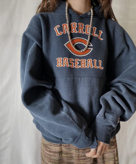 【USED】  Champion Reverse Weave Hoodie CARROL BASEBALL/210902-018