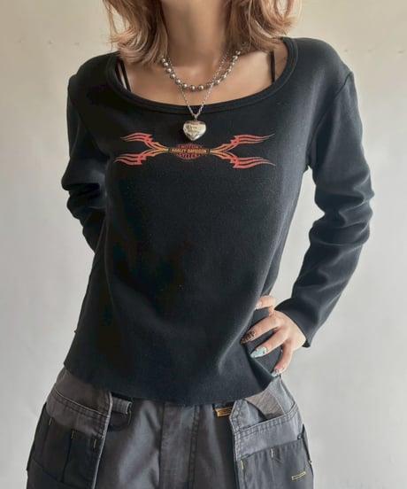 【USED】03's  HARLEY DAVIDSON L/S T-shirt / 251004-020