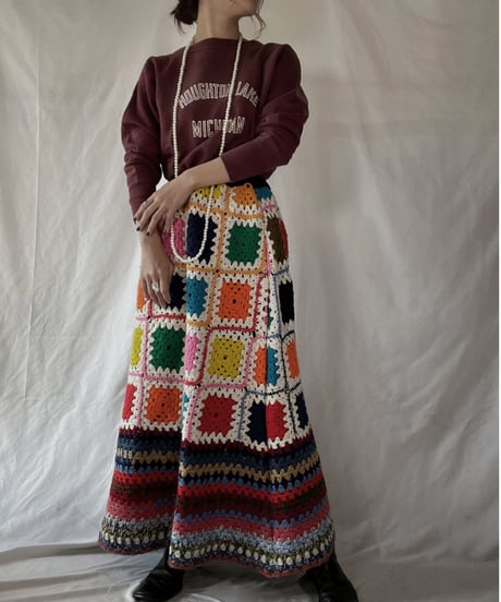 【RE;CIRCLE】 RE Granny Long Skirt②/211216-041