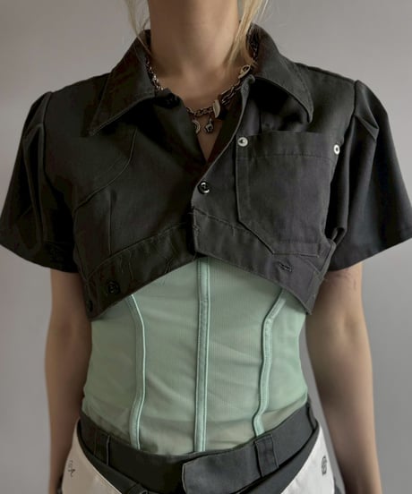 【Chinatsu Aoyama】 RE Makers Shirt Charcoal / 260702-024