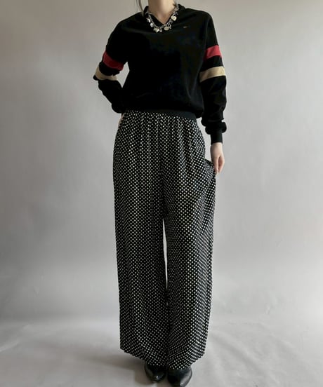 【USED】 Dot Pattern Easy pants  /260314-018