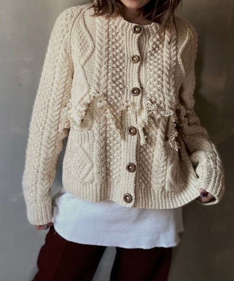 【RE;CIRCLE】 Fringe Cable Knit Cardigan ① / 201112-025