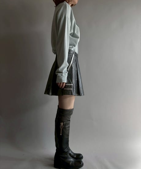 【USED】 Metallic Mini Skirt /251004-024