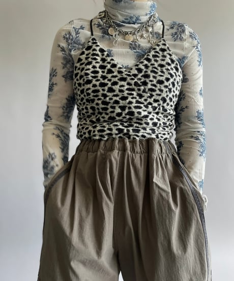 【USED】 Leopard Pattered Camisole Bra Top /240914-005