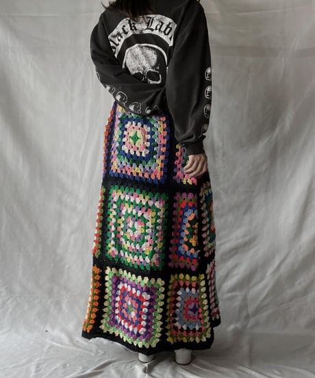 【RE;CIRCLE】 RE Granny Knit Long Skirt①/211014-012