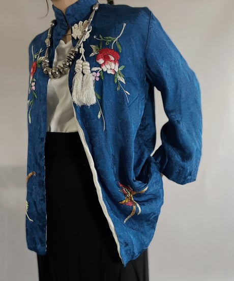 【USED】 Embroidery Jacket Blue / 230102-029