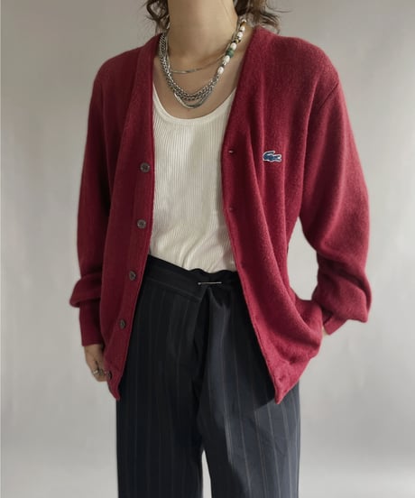 【USED】  IZOD Lacoste Acrylic Knit Cardigan / 221008-020