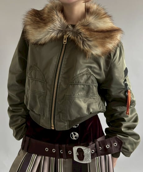 【RE;CIRCLE】  RE MA-1 Fur Collar Short Jacket/ 251120-001