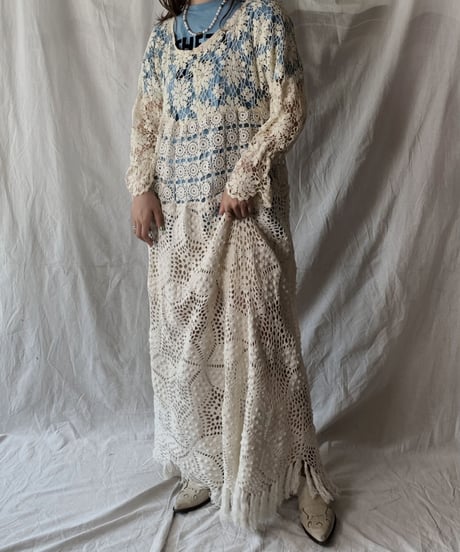 【RE;CIRCLE】 RE Crochet Lace Dress①/210421-001