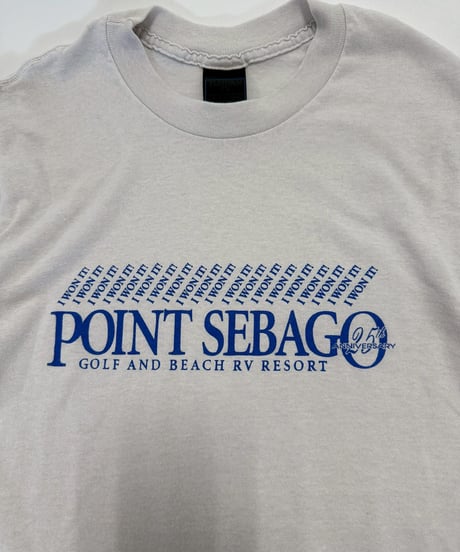 【USED】 RESIZED Made in USA 80's POINT SEBAGO T-Shirt / 250802-023