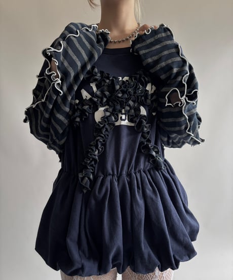 【RE;CIRCLE】 RE Mellow L/S Ribbon Top/ 250710-019