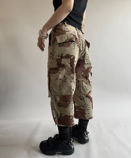 【USED】 Military Camouflage Cut off Shorts  / 250614-002