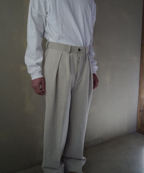 【RE;CIRCLE】 RE 1950s Flench Linen Slacks / 221031-001