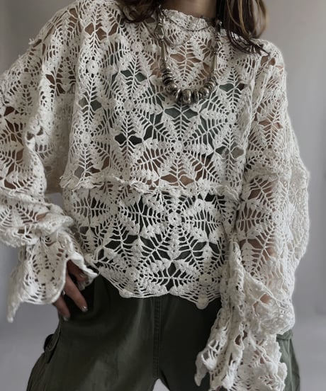 【RE;CIRCLE】 RE Crochet Kirikae Top / 230330-015