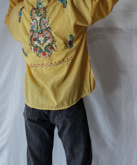 【RE;CIRCLE】 Remake Embroidery Ethnic Mexican Parker③/210906-019