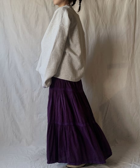 【USED】 Crinkle Cotton Long Skirt  /210318-002