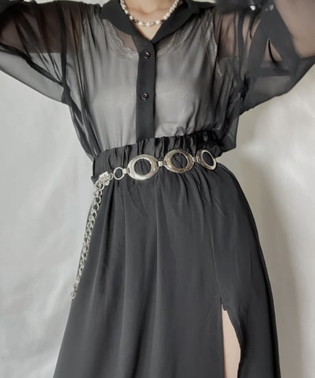 【USED】   See-through L/L Top/210926-006