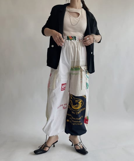 【RE;CIRCLE】 RE Eco-Friendly Bag Draw Cord Pants / 220825-024