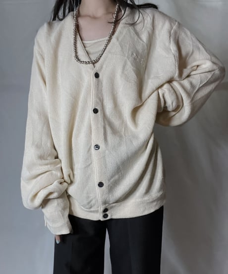【USED】 LACOSTE Acrylic Knit Cardigan  ⑫ / 220111-020