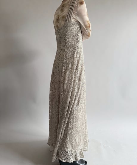 【USED】 Lace Pattern Camisole Long One-Piece  /250412-015