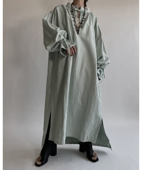 【RE;CIRCLE】RE Dyed French Mattress Cover One-piece -Aqua Green- / 220512-010