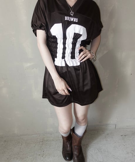 【RE;CIRCLE】 Re Shirring Football Shirt  /  250724-033