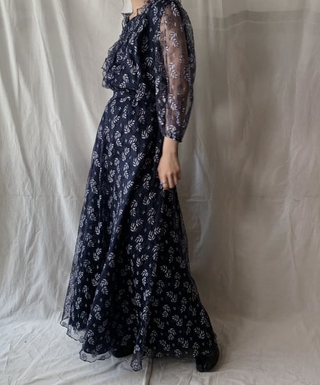 【USED】  Plant Patterned Lace EURO Dress/210407-021