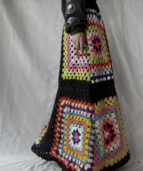 【RE;CIRCLE】 RE Granny Knit Long Skirt②/211014-013