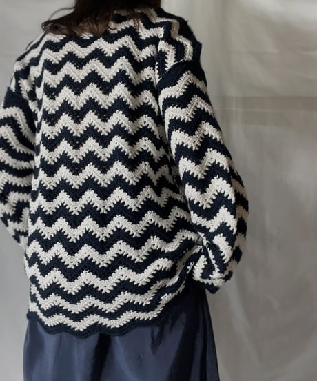 【USED】  Crochet Knit L/S Top ④/211014-038
