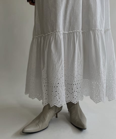 【USED】 White Cotton Sleeveless One-piece / 220430-009