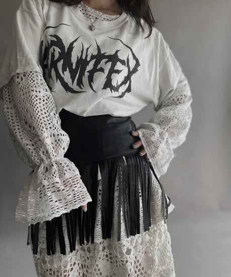 【USED】 Leather Skirt Black / 230304-009