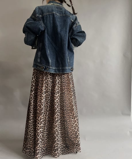 【USED】 GANNI Poly Leopard Patterned One-piece / 230401-031
