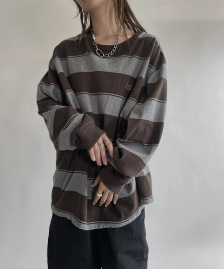 【USED】 Chaps Long Sleeved Striped T-shirt / 220618-014