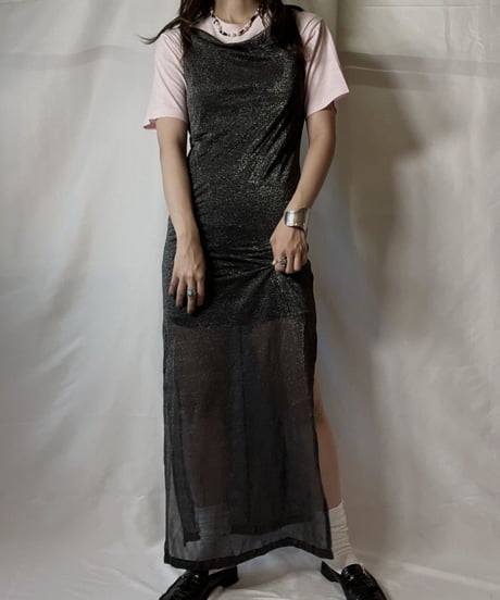 【USED】 EURO Shiny Camisole One-piece /210805-033