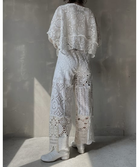 【RE;CIRCLE】 RE Crochet Patchwork L/S Top③/20220317-004