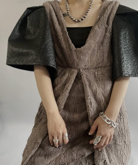 【USED】BRYAN and JOHNNY S/S  Fur Design One-Piece /240414-017
