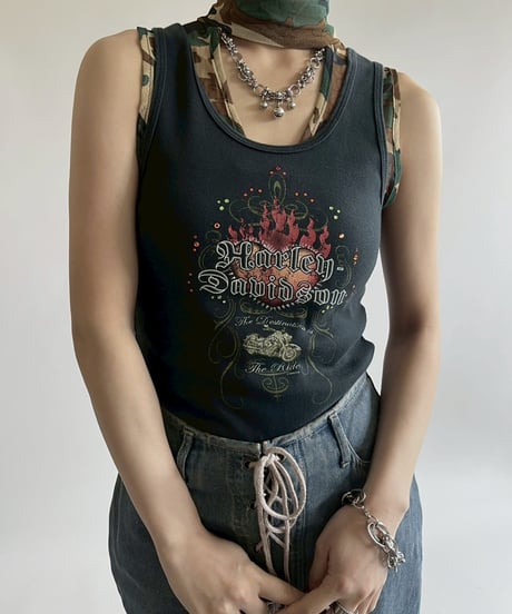 【USED】 Made in USA HARLEY-DAVIDSON Tank Top / 250524-010