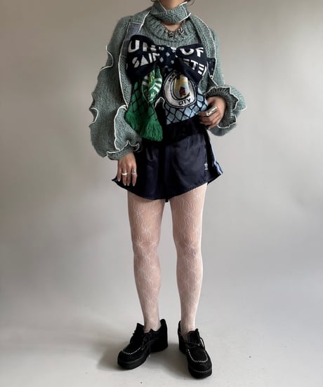【RE;IRCLE】 RE Mellow Ribbon Knit Top + Muffler  /  250123-008